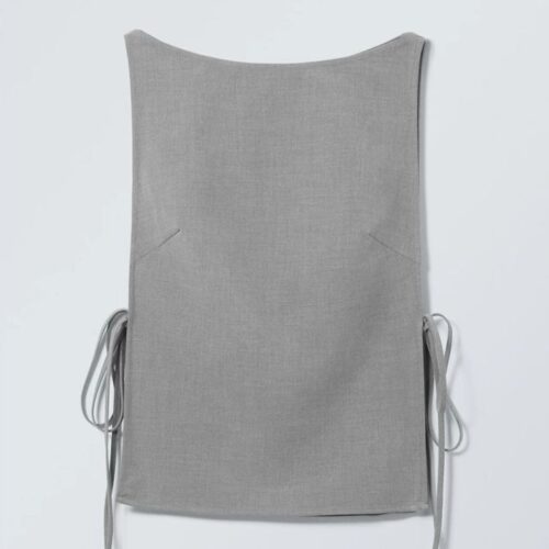 2e9872fc8814798d0f592ea279a66084 Blusa Gris Moño de lado