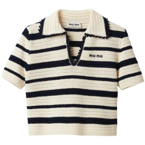 miu miu rayas miu miu blusa blanca de rayas